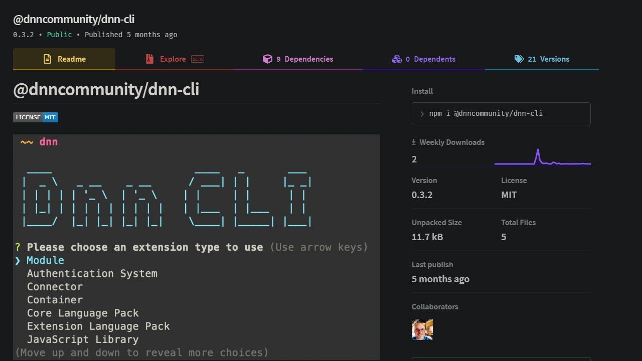 Introduction to a New Command Line Interface for DNN Extension Development: DNN CLI