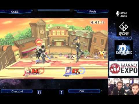 CCEE 2017 Smash 4 Singles - Chaizord (Bayonetta, Cloud) Vs. Pink (ZSS, Mario) - Pool B2 WSF