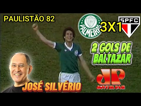 Palmeiras 3 x 1 São Paulo Narração JOSÉ SILVÉRIO Paulistão 82
