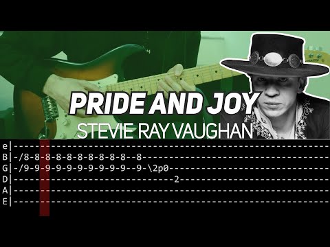 Stevie Ray Vaughan - Pride and Joy solos (Guitar lesson with TAB)