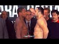 LUIS KING KONG ORTIZ AND CHRISTIAN HAMMER - WEIGH IN FACE TO FACE IN BROOKLYN AT BARCLAYS