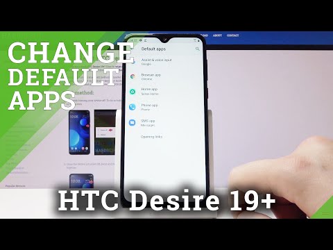 How to Set Up Default Applications in HTC Desire 19+ | Customize Apps