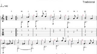 GREENSLEAVES  ( musica y tablatura) para guitarra por Pablo Pescatore.