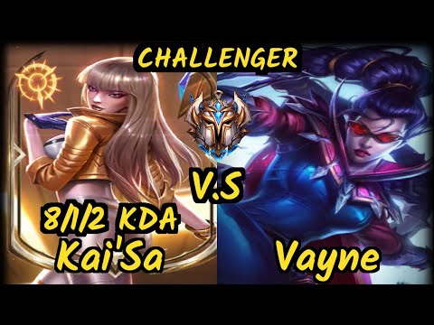 JAG Route (KAI'SA) vs VAYNE - 8/1/2 KDA BOTTOM ADC CHALLENGER GAMEPLAY - KR v9.7