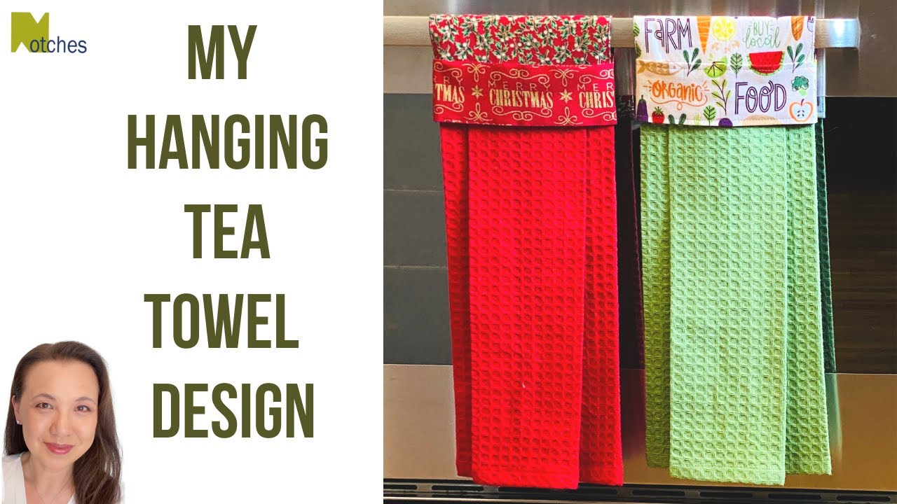 How to Make a Hanging Tea Towel Tutorial - Easy Beginner DIY Sewing Project -Mother’s Day Gift
