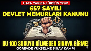657 Sayılı Devlet Memurları Kanunu Soru Çözümü | Görevde Yükselme ve Unvan Değişikliği Kampı