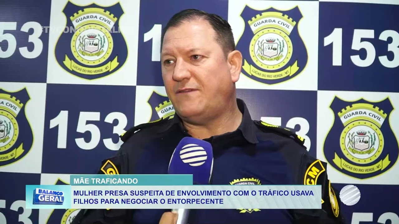GCM prende mãe suspeita de tráfico e de envolver filhos no crime em Lucas do Rio Verde