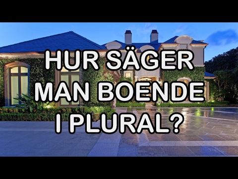 Det heter en boende i huset, men vad heter det om det är flera? ✔