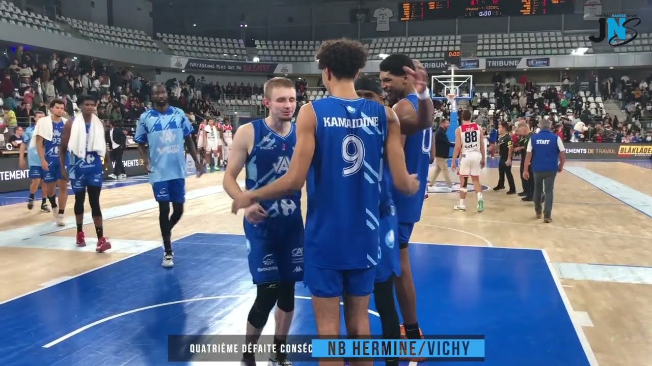 NANTES BH 67 - 72 VICHY (7e journée - PRO B) : Quatrième défaite consécutive pour l'Hermine