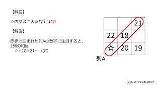 頭の体操～魔方陣～