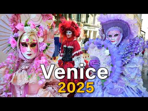 Carnevale di Venezia 2025 8K COSTUMI INCREDIBILI e sfilata di apertura