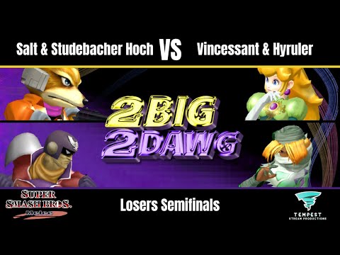 Salt & Studebacher Hoch vs Vincessant & Hyruler - Melee Doubles Losers Semifinals - 2BIG 2DAWG