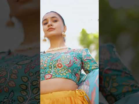 Enchanting Yellow Dola Silk Lehenga Choli with Kalamkari Print