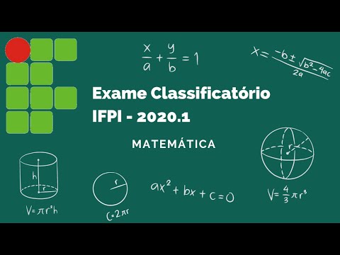 Questão 36 - Exame Classificatório 2020.1 (IFPI - Matemática)