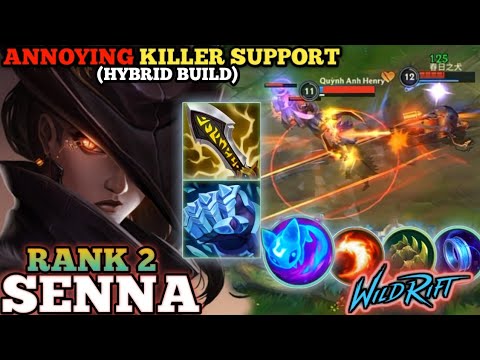 SENNA MOST ANNOYING SUPPORT DAMAGE! HYBRID OP BUILD - TOP 2 GLOBAL SENNA BY 春日之犬 - WILD RIFT