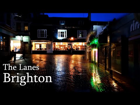 Morning rain walk around Brighton Lanes