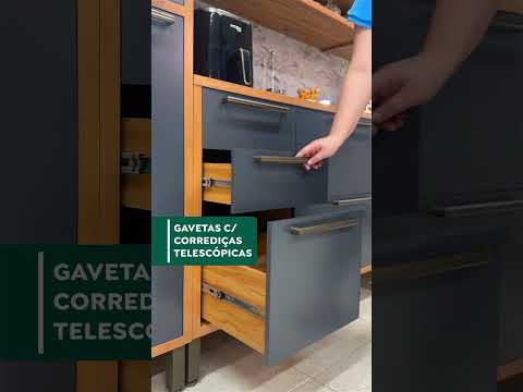 Video thumbnail of Cozinha Modulada Syrah 3 Peças com Adega e 8 Portas 3 Gavetas Ronipa