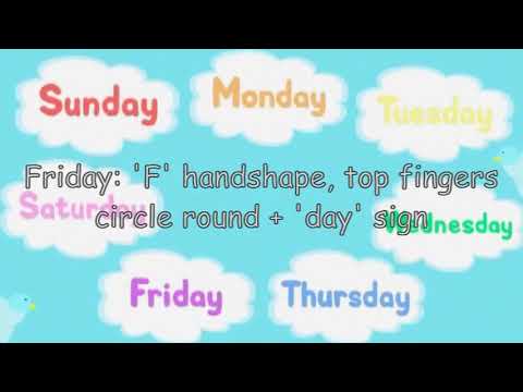 Makaton - Days of the week