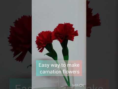 carnations flower tutorial @najinaseema #flowertutorial #diy
