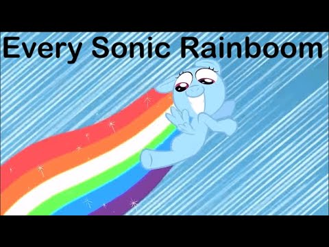 Every Sonic Rainboom [MLP FiM compilation]