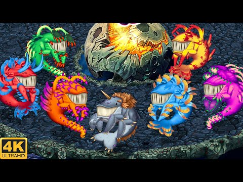 Prismatic Bowhead - all versions (My Singing Monsters: Dawn Of Fire) 4k