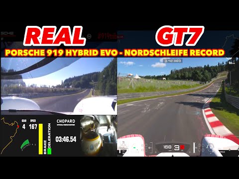 Porsche 919 Hybrid Evo Nordschleife Record - GT7 vs Real Life