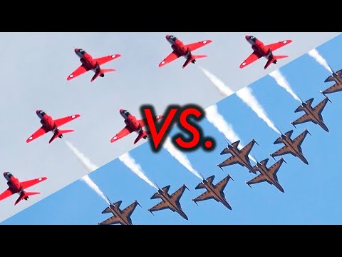 RAF Red Arrows vs. RoKAF Black Eagles - which display team is best?
