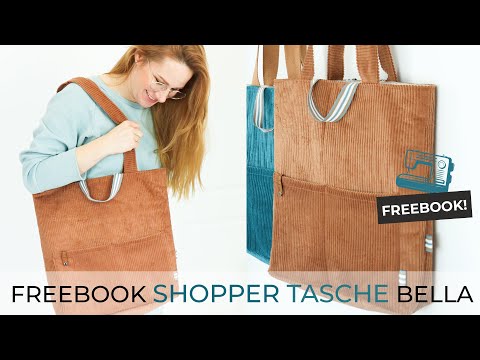 Tasche nähen ♥ Freebook Shopper BELLA