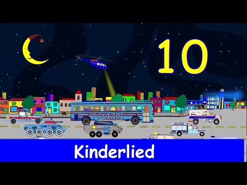 10 kleine Polizeiautos - Kinderlernlied - Wir lernen die Zahlen - Sing mit Yleekids