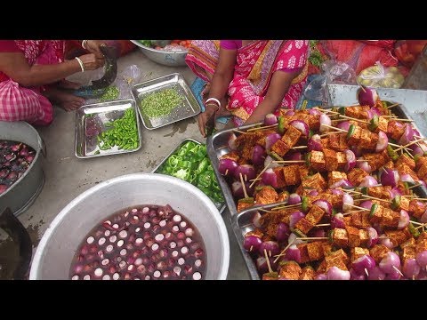 Paneer Satay Sticks | Amazing Crispy Vegetable Snacks | Indian Street Food at Marriage Ceremony Video