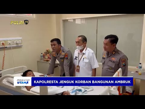 KAPOLRESTA SIDOARJO JENGUK SANTRI KORBAN ROBOHNYA BANGUNAN PONPES AL-KHONZINY