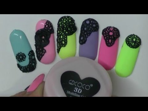 Diseños de uñas con gel 3D de Aliexpress
