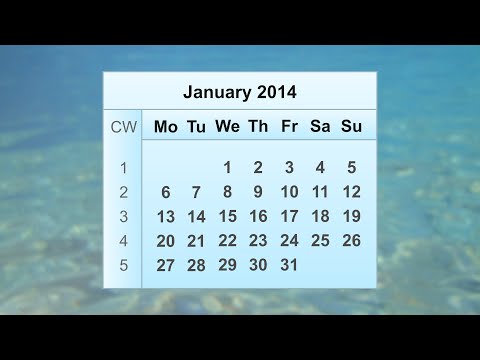 January 2014 Calendar