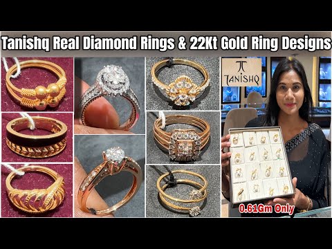 Rs.9000😲Tanishq Real Diamond Rings| 22Kt Gold Ring Designs| Lightweight Gold Ring Designs Price 2026