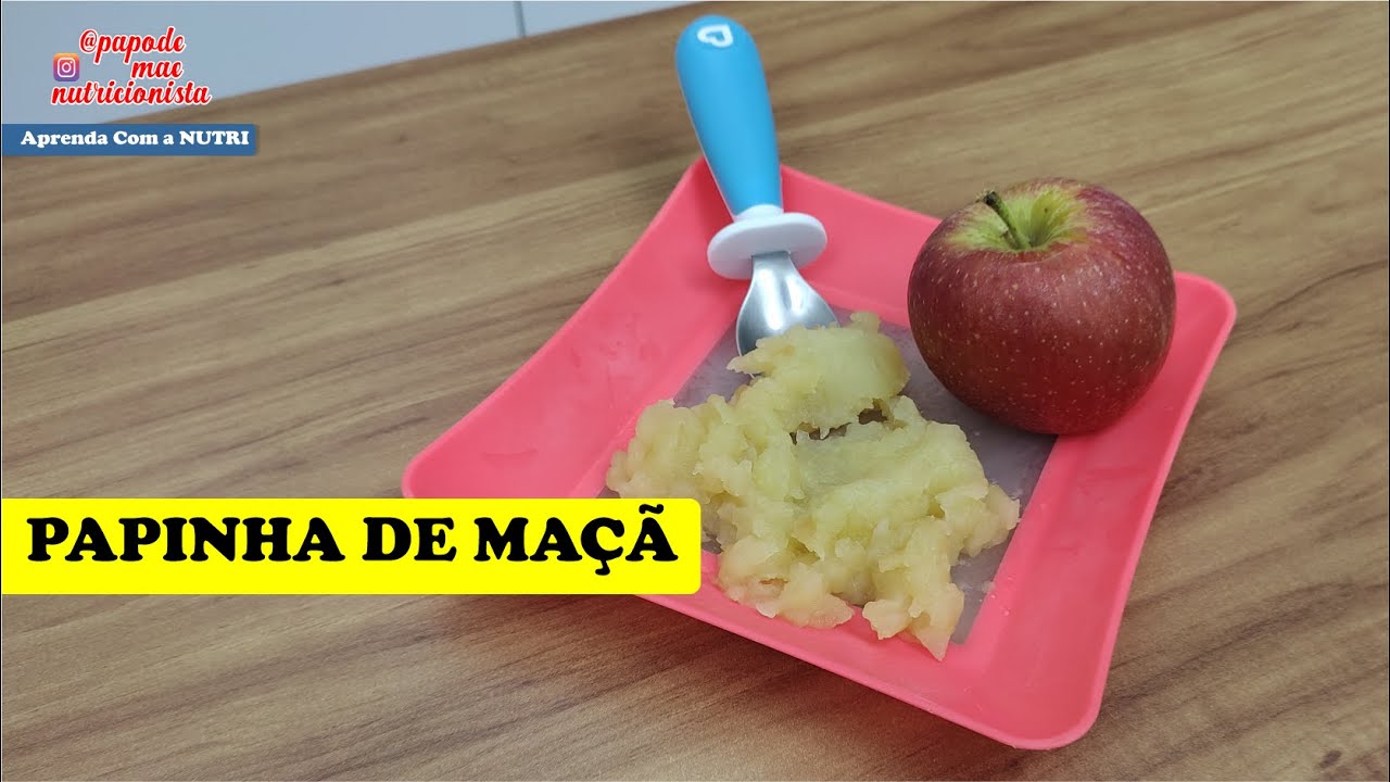 RECEITA DE PAPINHA DE MAÇÃ PARA BEBÊS  Prática e deliciosa, seu bebê vai amar