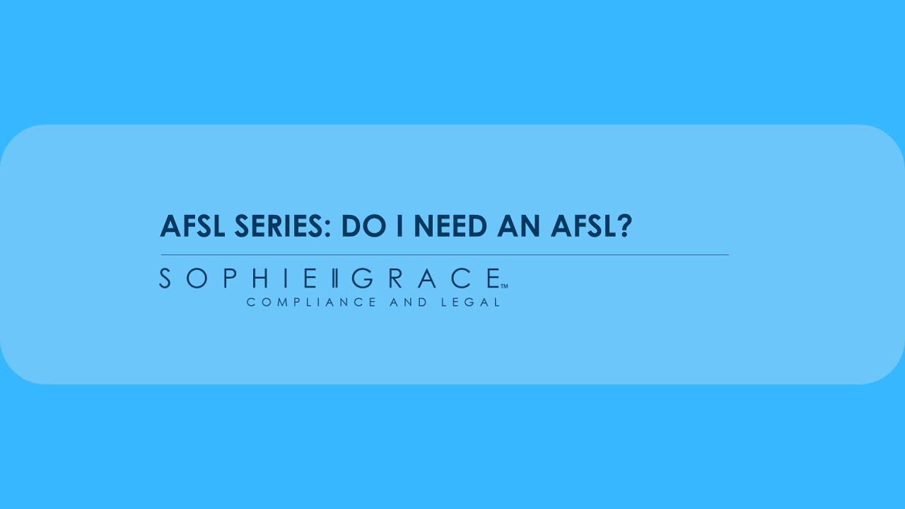 Afsl Applications AFSL Application Process - Sophie Grace