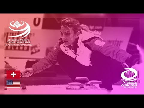 Switzerland v United States - round robin - LGT World Women's Curling Championships 2019