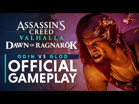 ODIN vs GLOD Fight Scene - Assassin's Creed Valhalla Dawn of Ragnarok DLC Gameplay (AC Valhalla DLC)