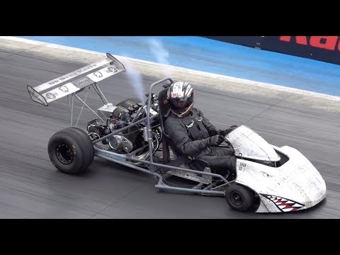 9 Second UK DRAG KARTS - Bike Engined Karts On Nitrous