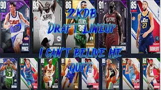 2KDB Draft I Can't belive he quit with that team
