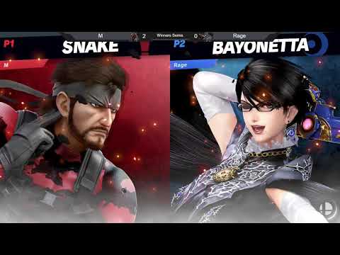 USK9 Winners Semis - M (Snake) vs Rage (Bayonetta) - Smash Ultimate