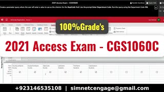 2021 Access Exam - CGS1060C | AccessExam2021 # CGS1060C