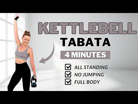 🔥4 Min Kettlebell Workout🔥Quick Tabata HIIT Workout🔥4 Min TABATA WORKOUT🔥
