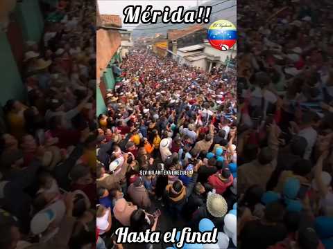Así reciben en Pueblo Llano Mérida, a la próxima presidente de los venezolanos, @mariacorinamachado