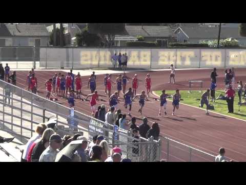 JVB 100m at Fountain Valley - 4-20-16 - Los Alamitos Boys