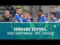 Eerdere edities ADO Den Haag - PEC Zwolle