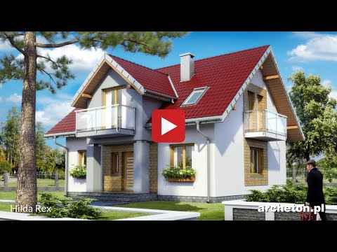 Projekt domu Hilda Rex - archeton.pl - z użytkowym poddasze, 152,5 m2