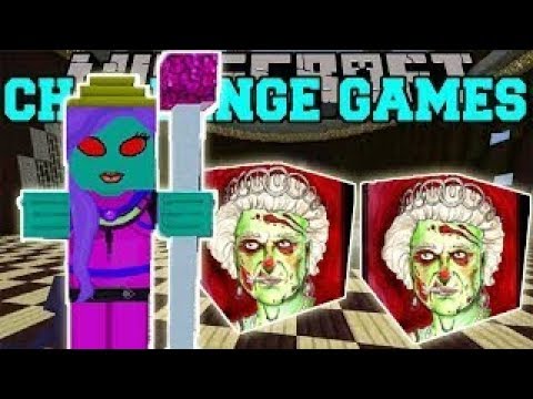 PopularMMOs Pat and Jen Minecraft  QUEEN ZOMBIE CHALLENGE GAMES   Lucky Block Mod   Modded Mini Game