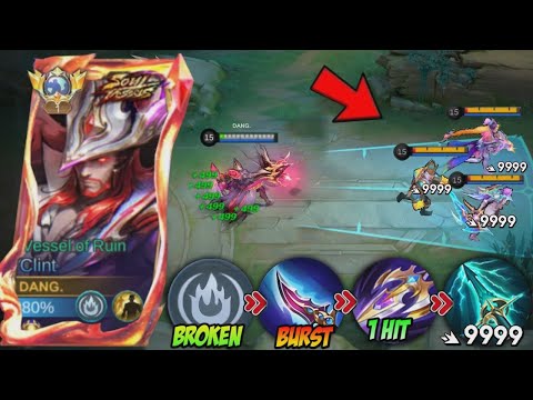 CLINT FULL DAMAGE 1 SHOT BUILD IS HERE!!🔥😱 ( 100% BROKEN!! ) - MUST TRY! - MOBILE LEGENDS