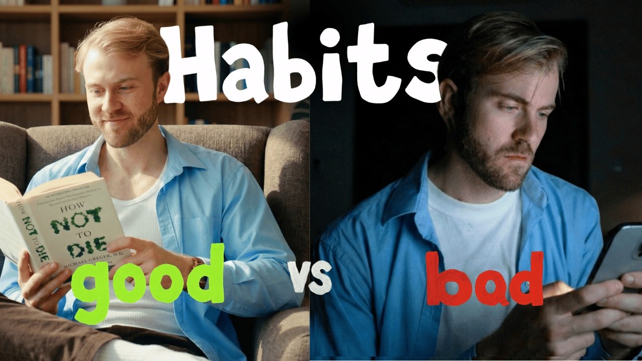 Learn English: Good Habits vs Bad habits - YouTube video featuring the word adjustable